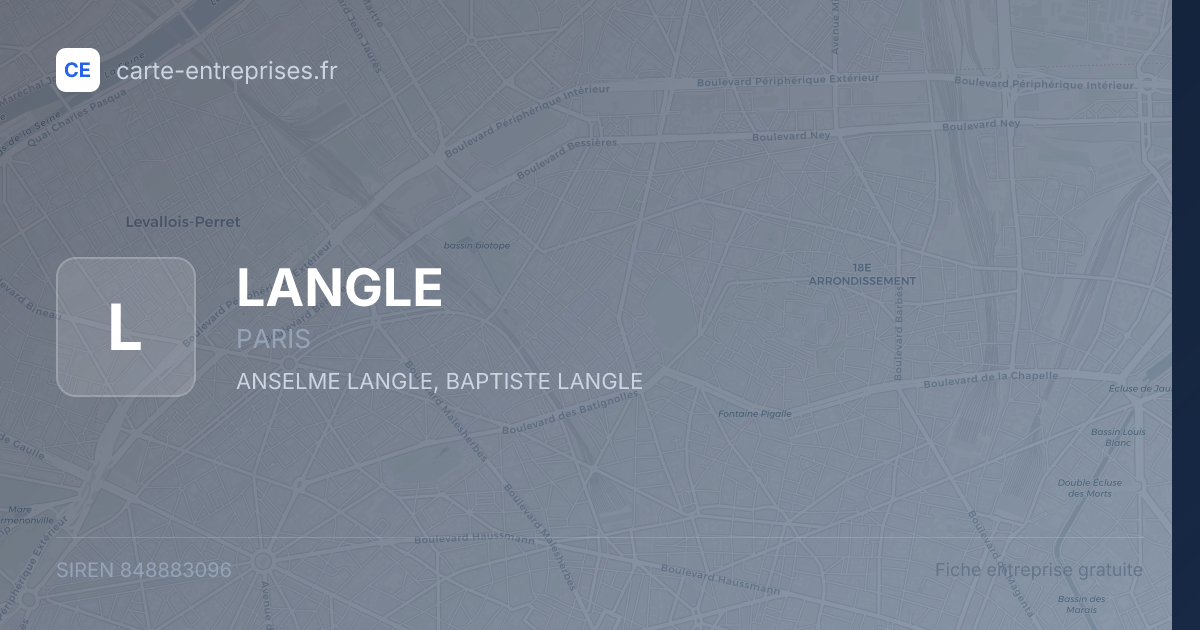 LANGLE — 848883096 — fiche entreprise
