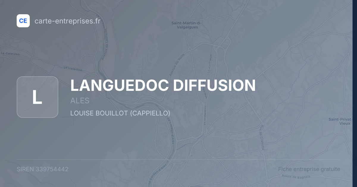 LANGUEDOC DIFFUSION — 339754442 — fiche entreprise