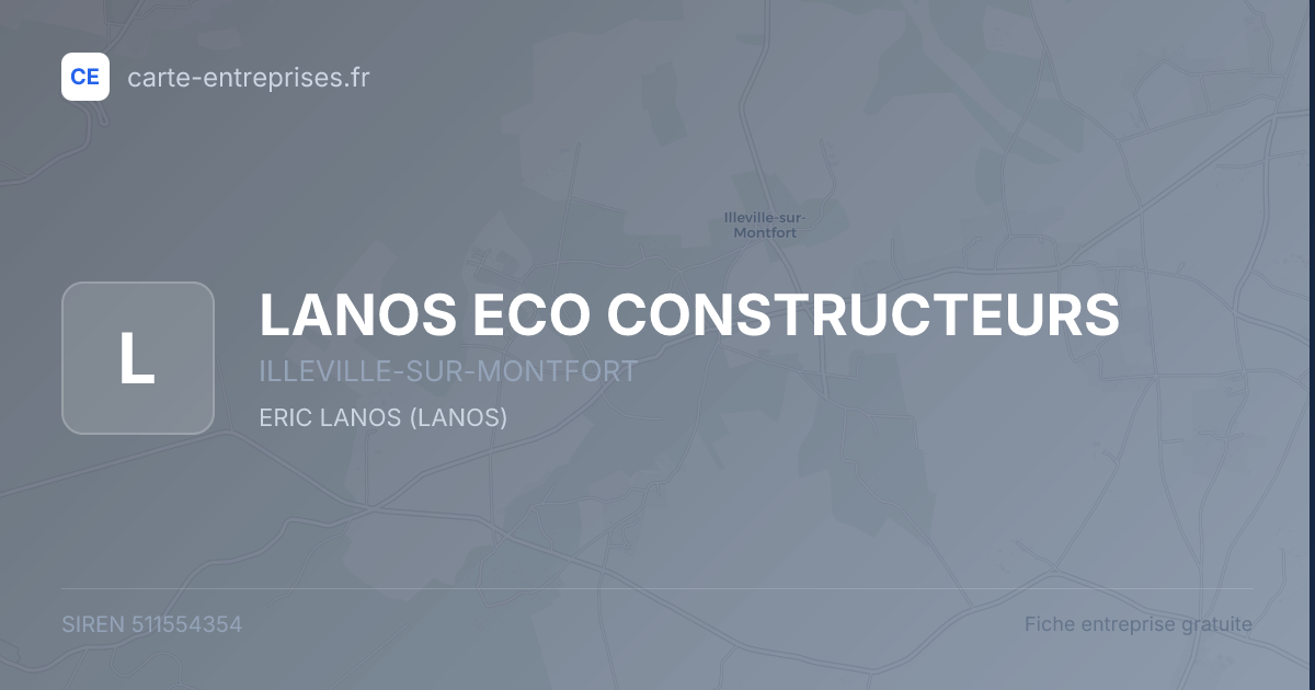 LANOS ECO CONSTRUCTEURS — 511554354 — fiche entreprise