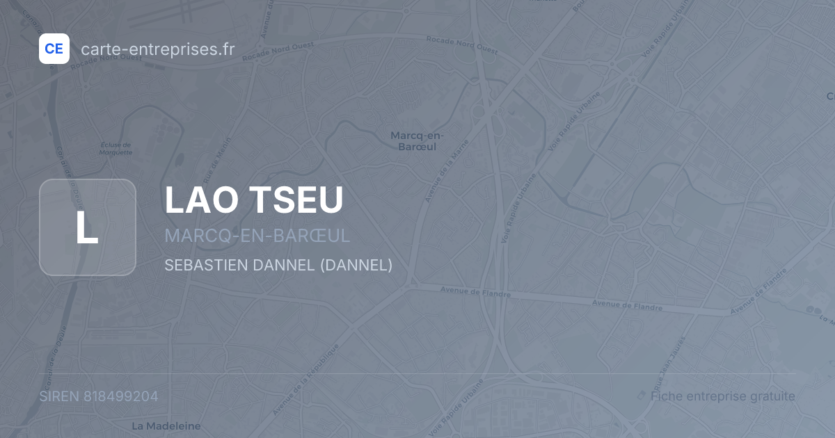 LAO TSEU — 818499204 — fiche entreprise