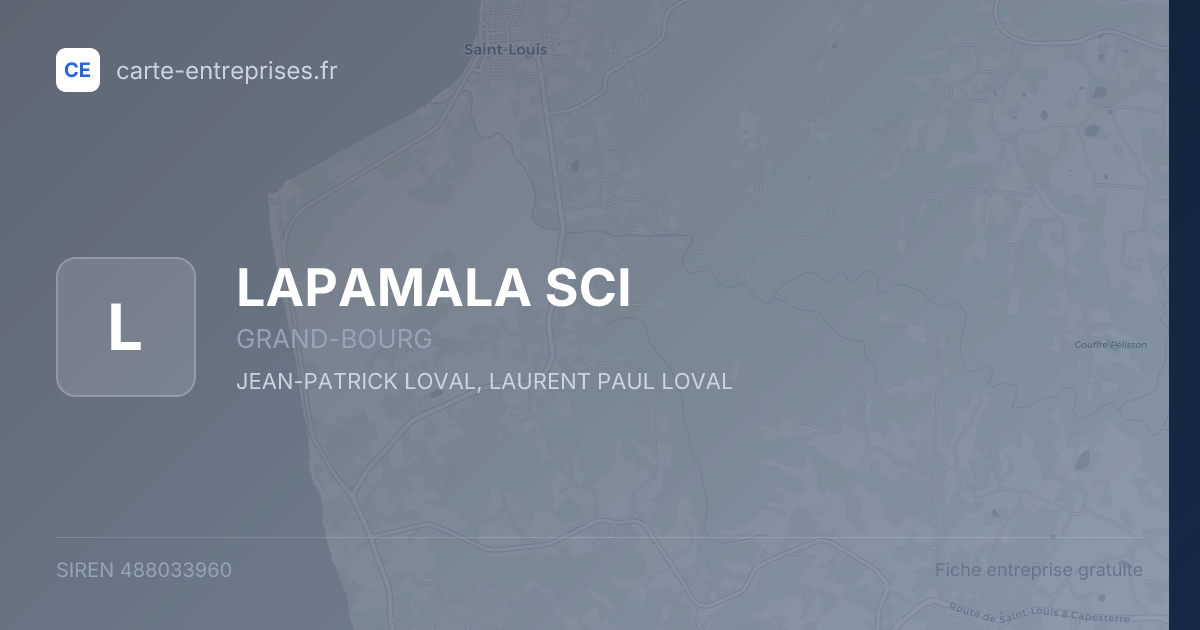 LAPAMALA SCI — 488033960 — fiche entreprise