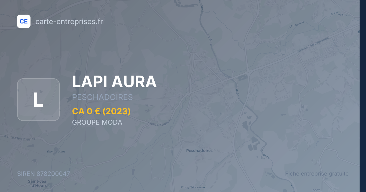 LAPI AURA — 878200047 — fiche entreprise