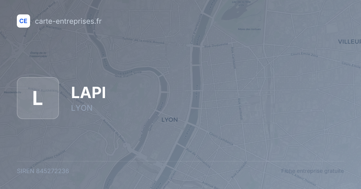 LAPI — 845272236 — fiche entreprise