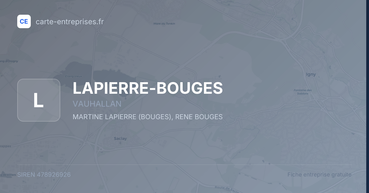 LAPIERRE-BOUGES — 478926926 — fiche entreprise