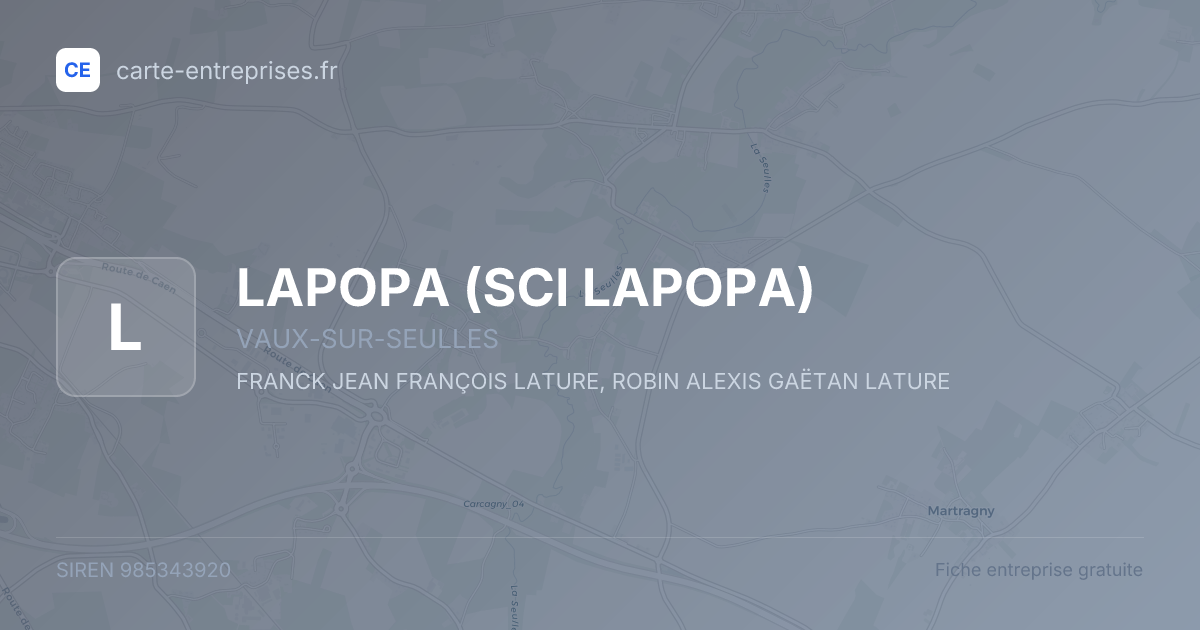 LAPOPA (SCI LAPOPA) — 985343920 — fiche entreprise
