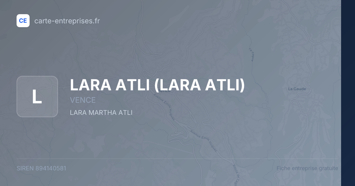 LARA ATLI — 894140581 — fiche entreprise