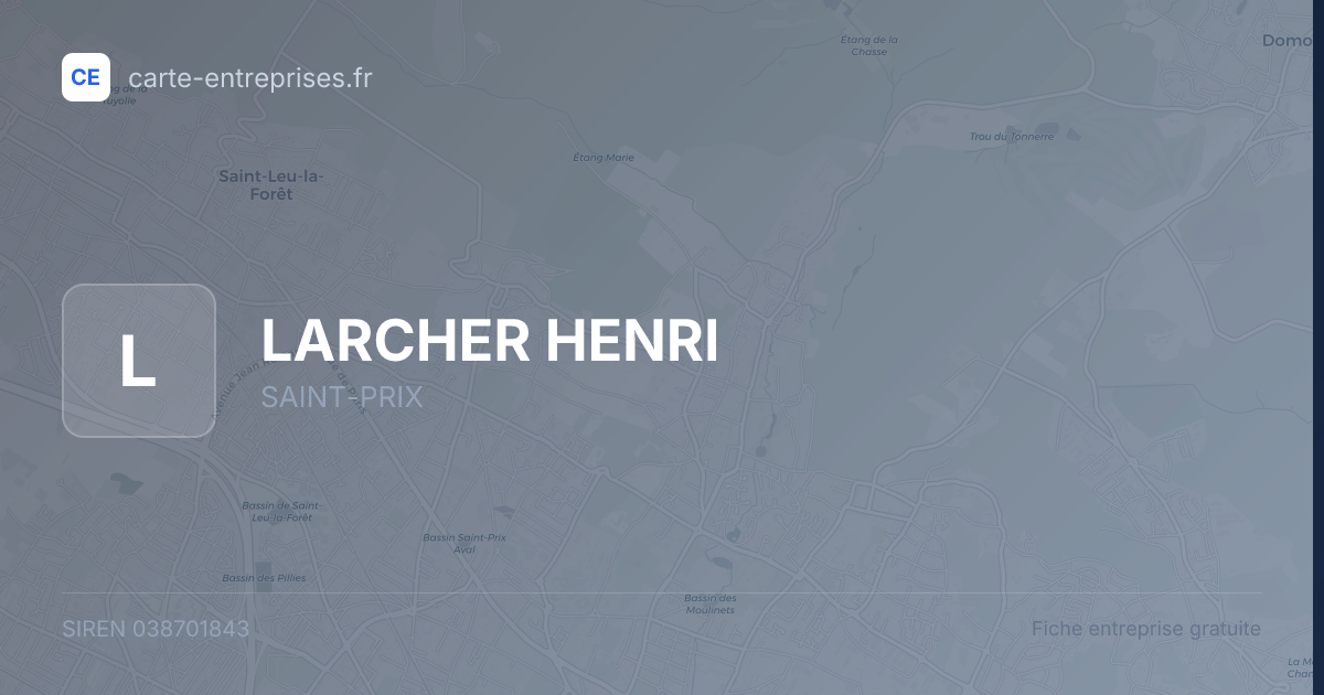 LARCHER                       HENRI — 038701843 — fiche entreprise