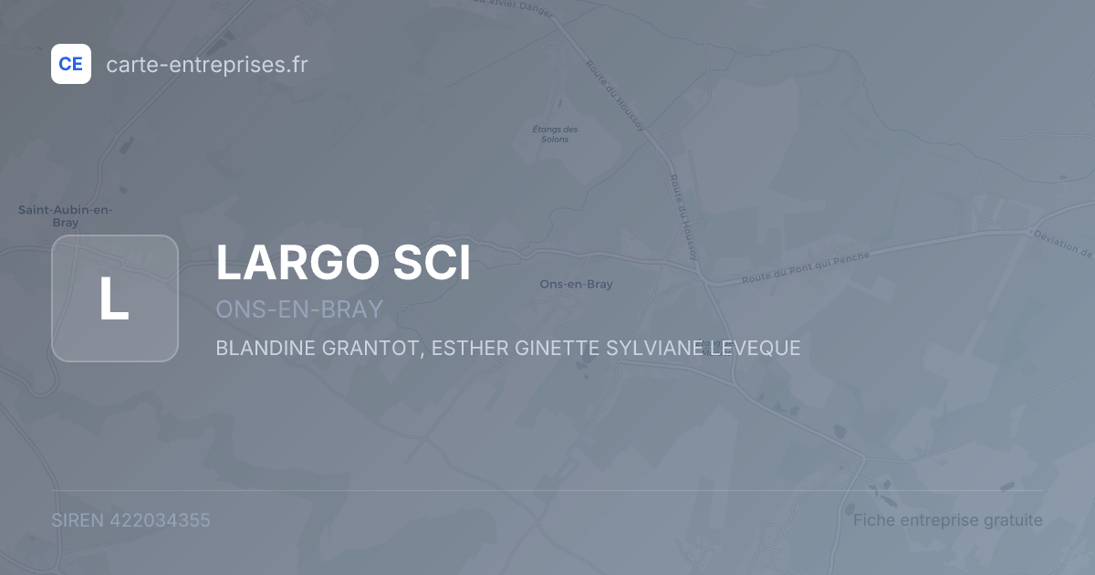 LARGO SCI — 422034355 — fiche entreprise