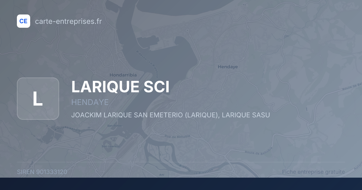 LARIQUE SCI — 901333120 — fiche entreprise