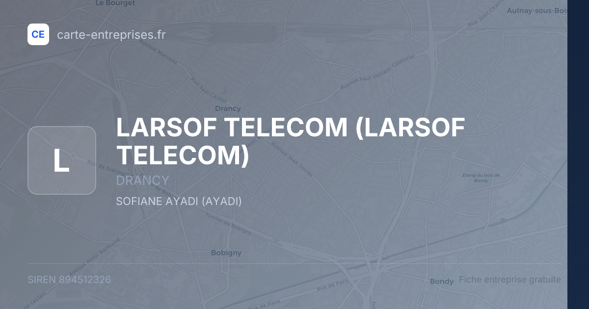 LARSOF TELECOM — 894512326 — fiche entreprise