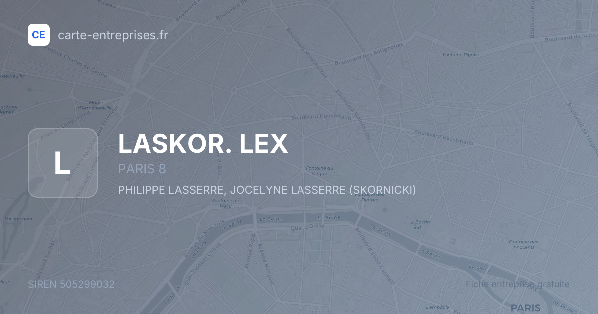 LASKOR. LEX — 505299032 — fiche entreprise