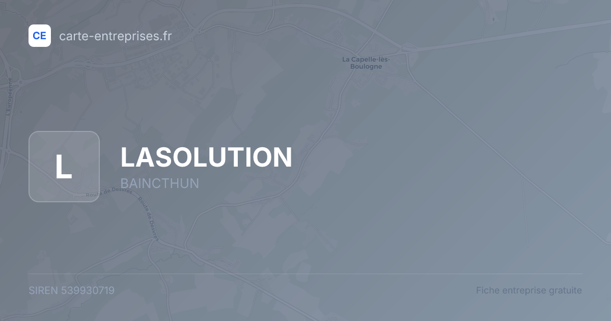 LASOLUTION — 539930719 — fiche entreprise
