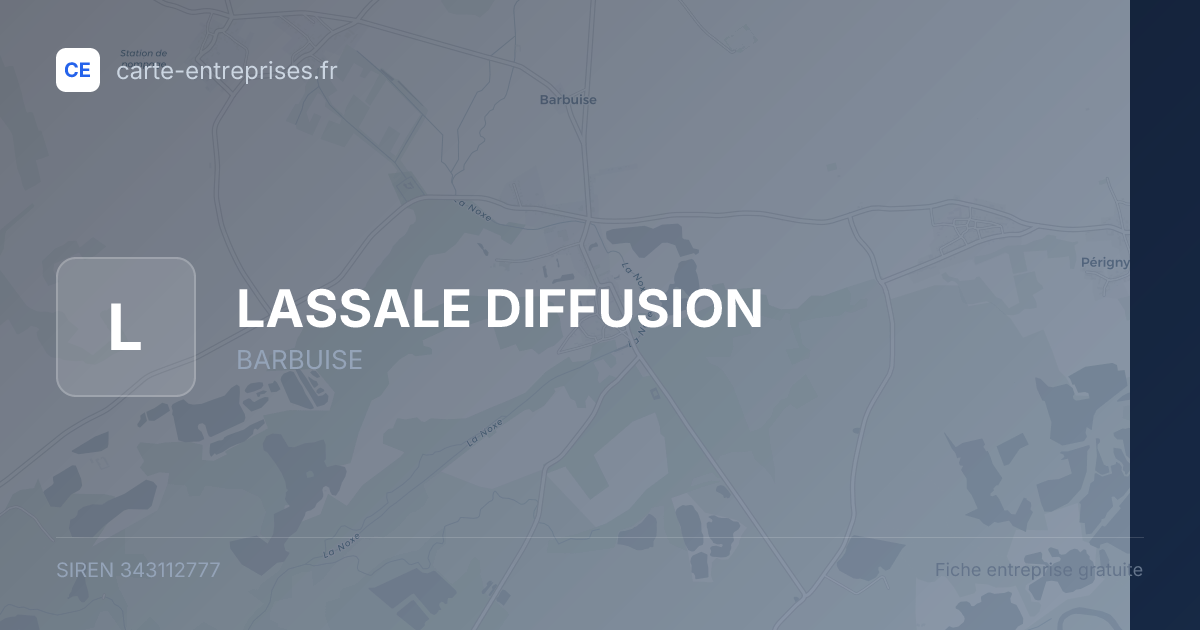 LASSALE DIFFUSION — 343112777 — fiche entreprise