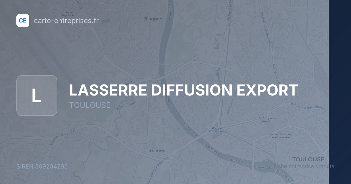 LASSERRE DIFFUSION EXPORT — 309204295 — fiche entreprise