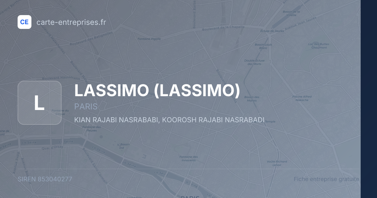 LASSIMO — 853040277 — fiche entreprise