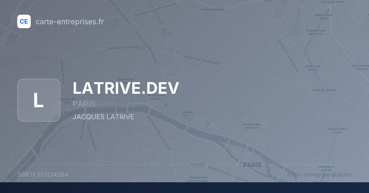 LATRIVE.DEV — 951134584 — fiche entreprise