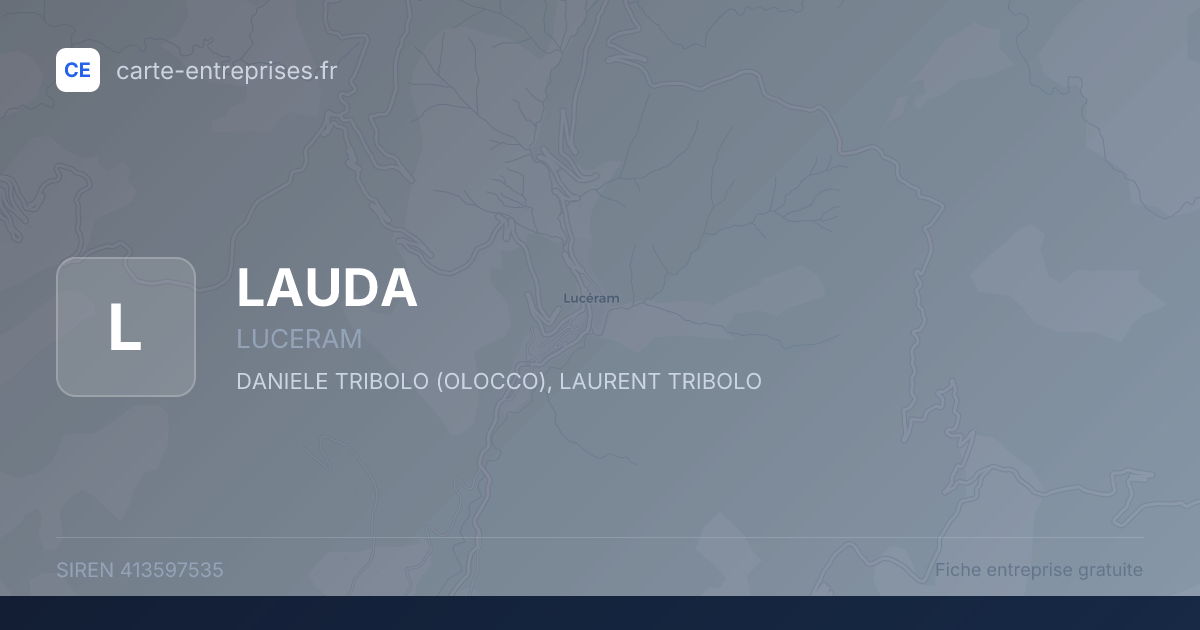 LAUDA — 413597535 — fiche entreprise