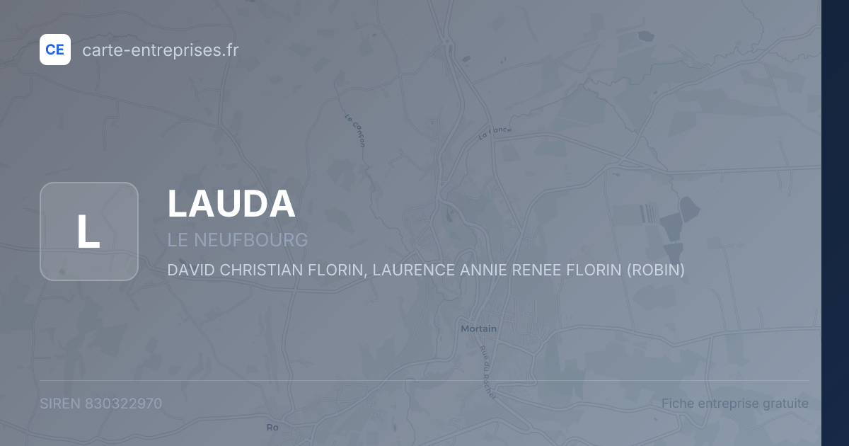 LAUDA — 830322970 — fiche entreprise