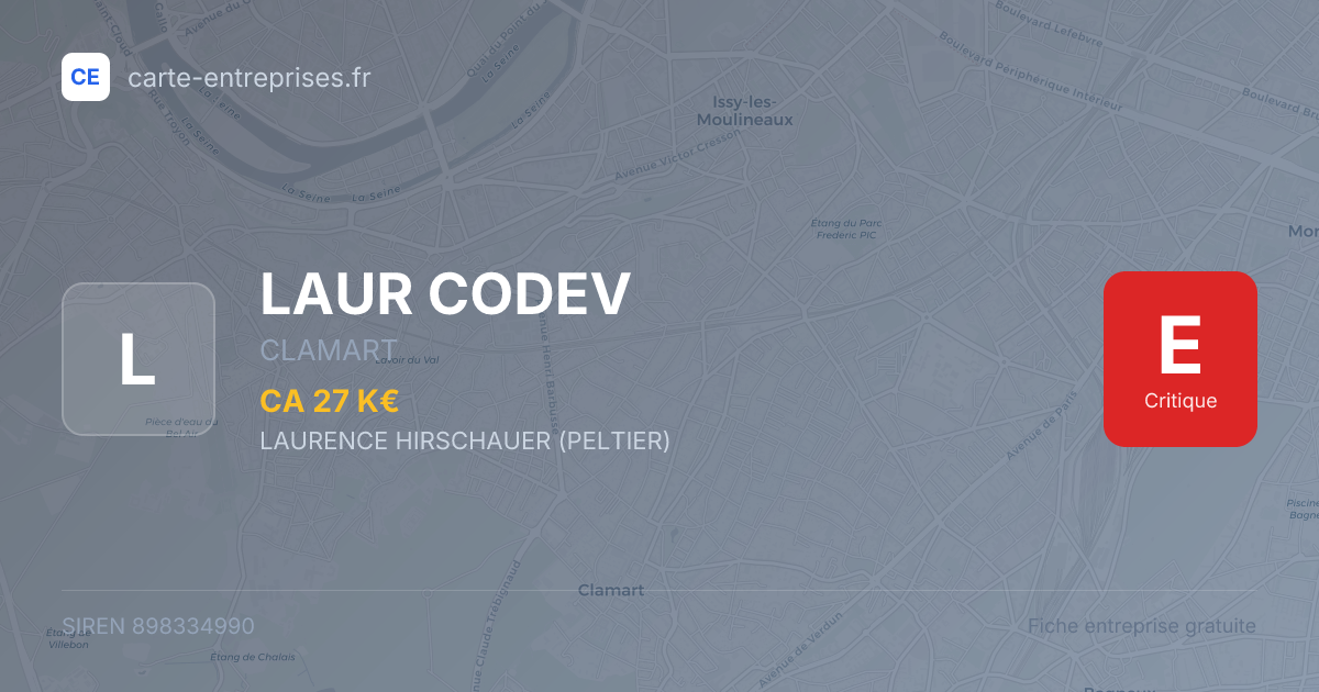 LAUR CODEV — 898334990 — fiche entreprise