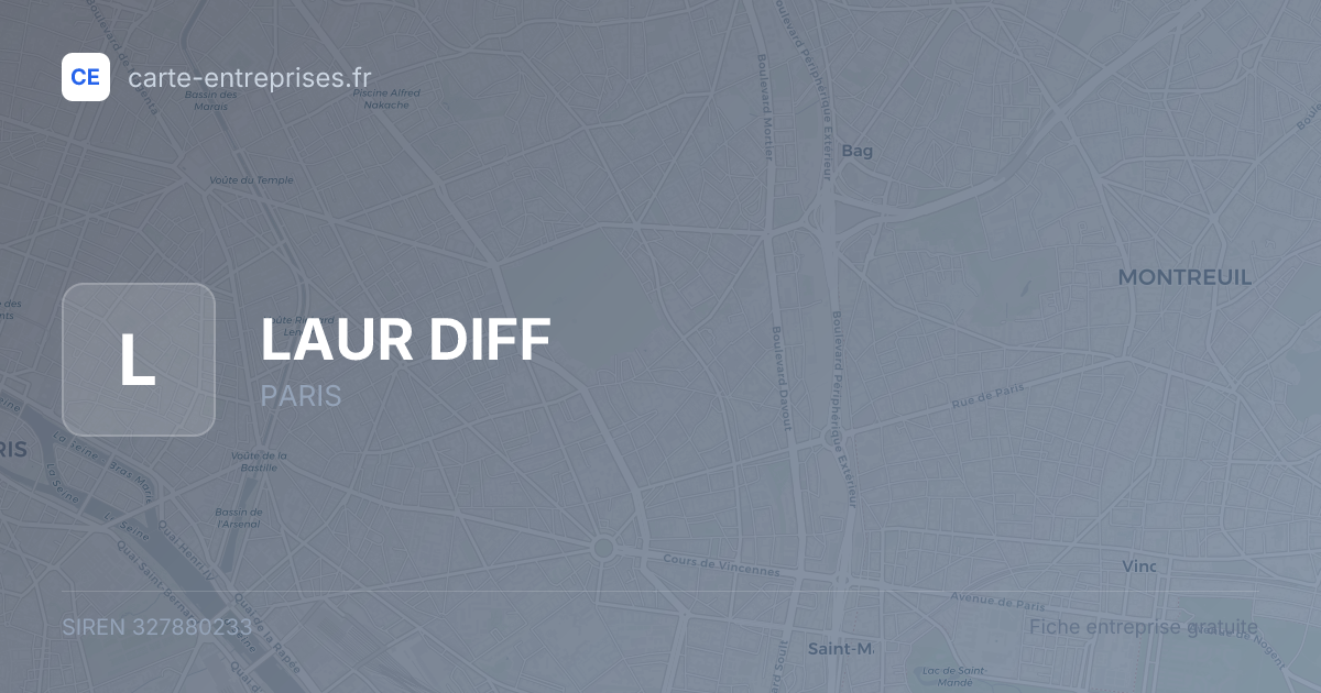 LAUR DIFF — 327880233 — fiche entreprise