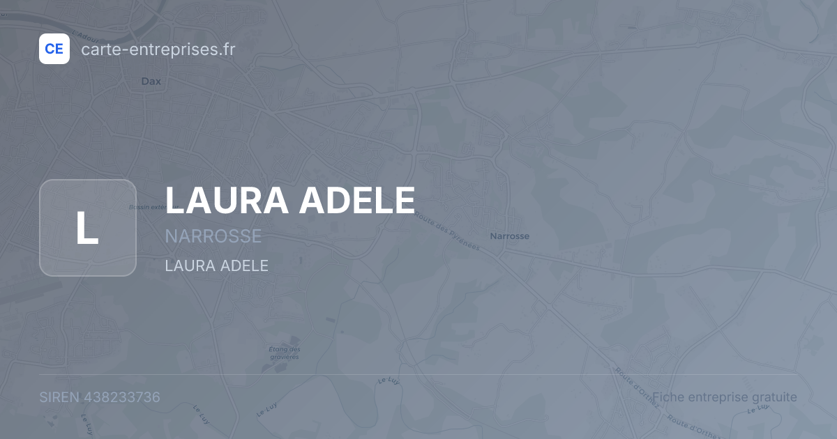 LAURA ADELE — 438233736 — fiche entreprise