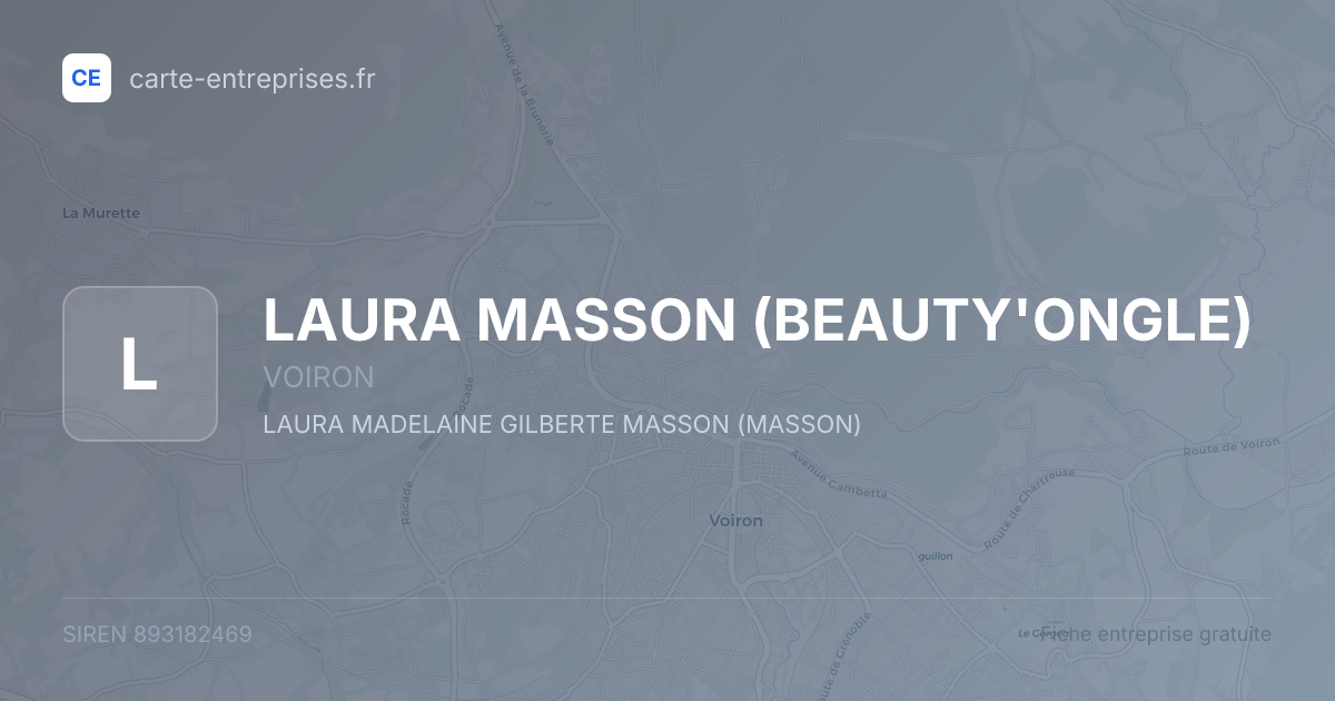 LAURA MASSON (BEAUTY'ONGLE) — 893182469 — fiche entreprise