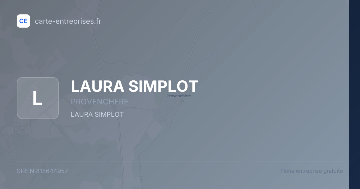 LAURA SIMPLOT — 818644957 — fiche entreprise