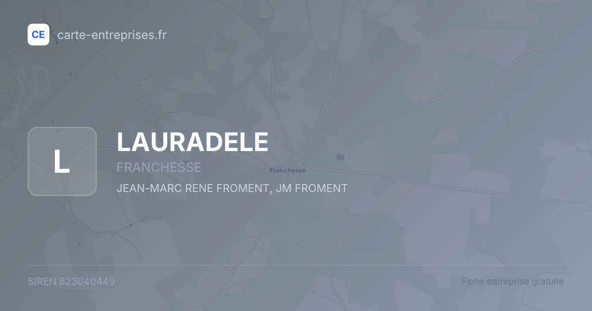 LAURADELE — 823040449 — fiche entreprise