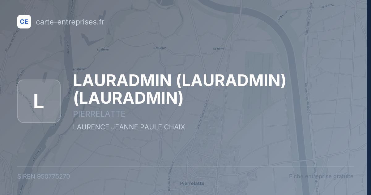 LAURADMIN (LAURADMIN) (LAURADMIN) — 950775270 — fiche entreprise