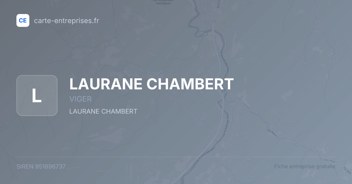 LAURANE CHAMBERT — 951896737 — fiche entreprise