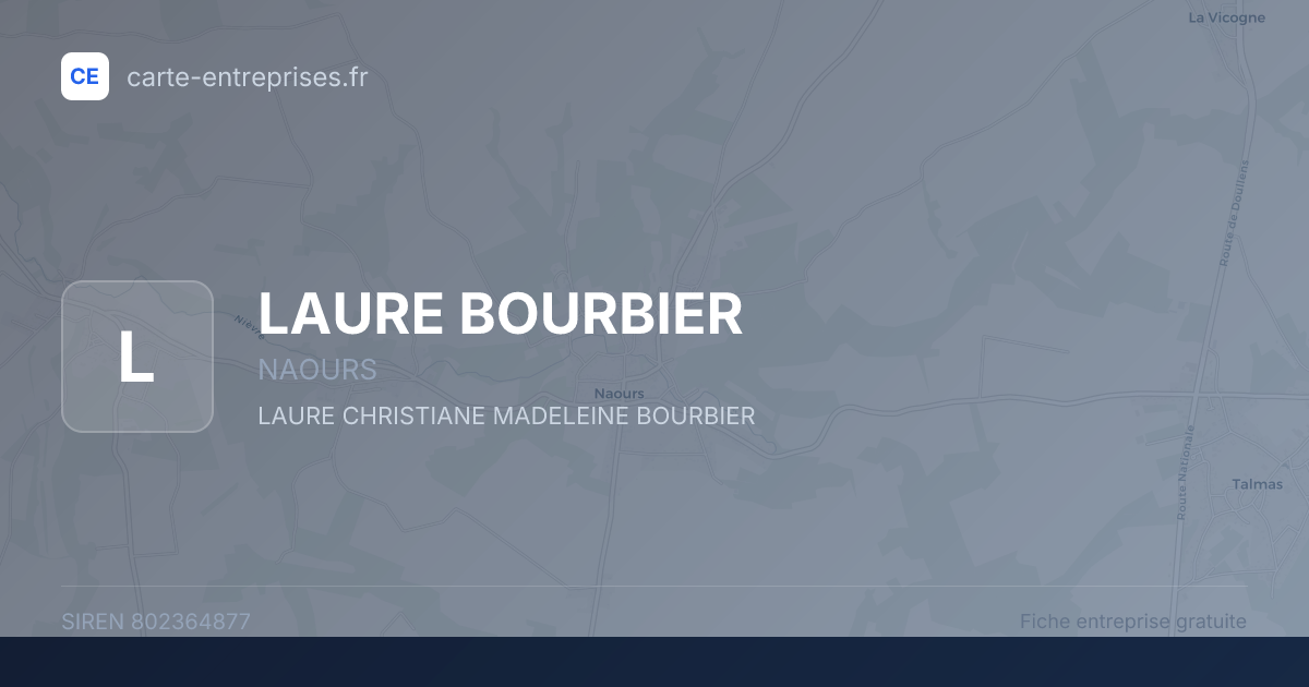 LAURE BOURBIER — 802364877 — fiche entreprise