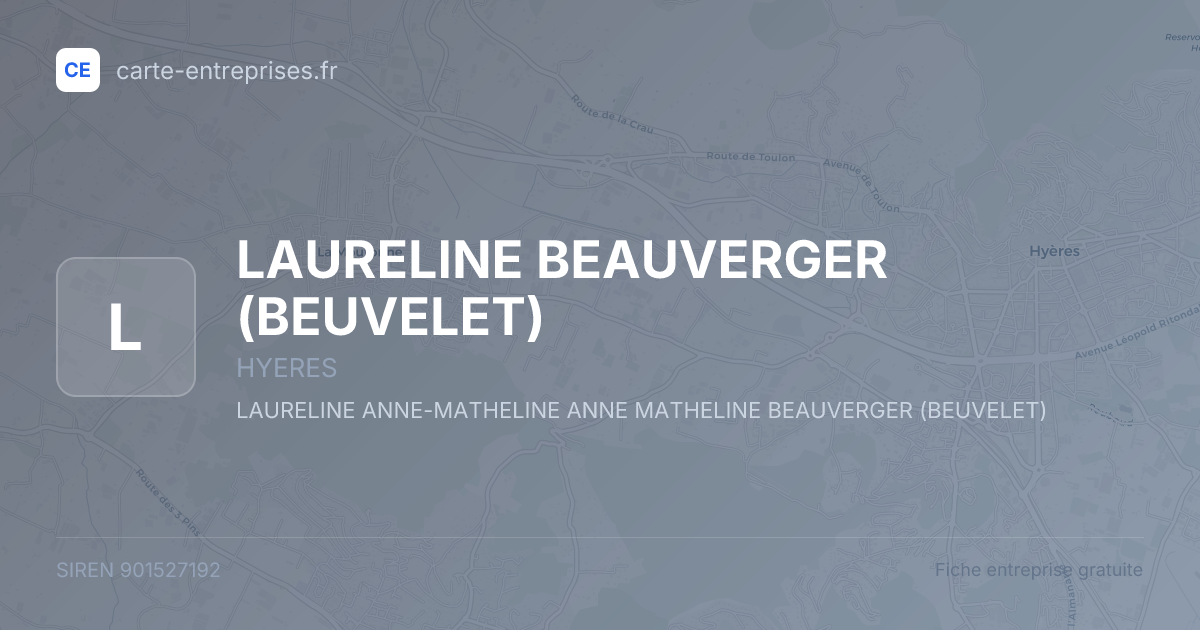 LAURELINE BEAUVERGER (BEUVELET) — 901527192 — fiche entreprise