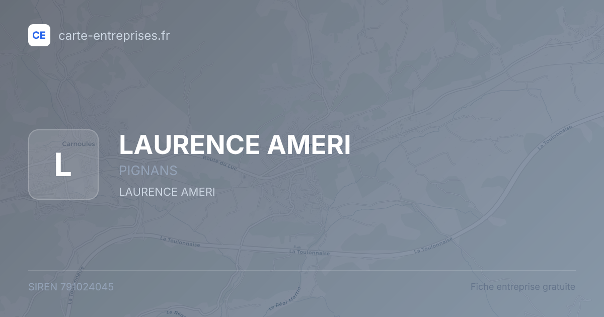 LAURENCE AMERI — 791024045 — fiche entreprise