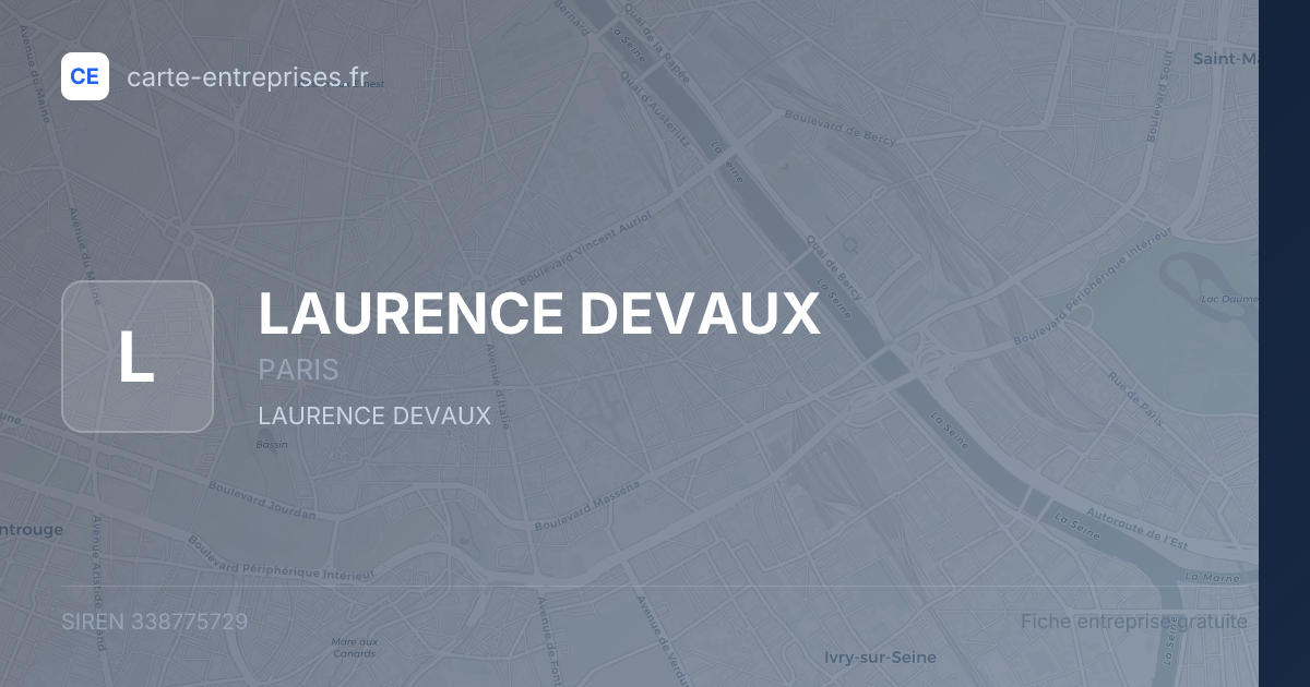 LAURENCE DEVAUX — 338775729 — fiche entreprise