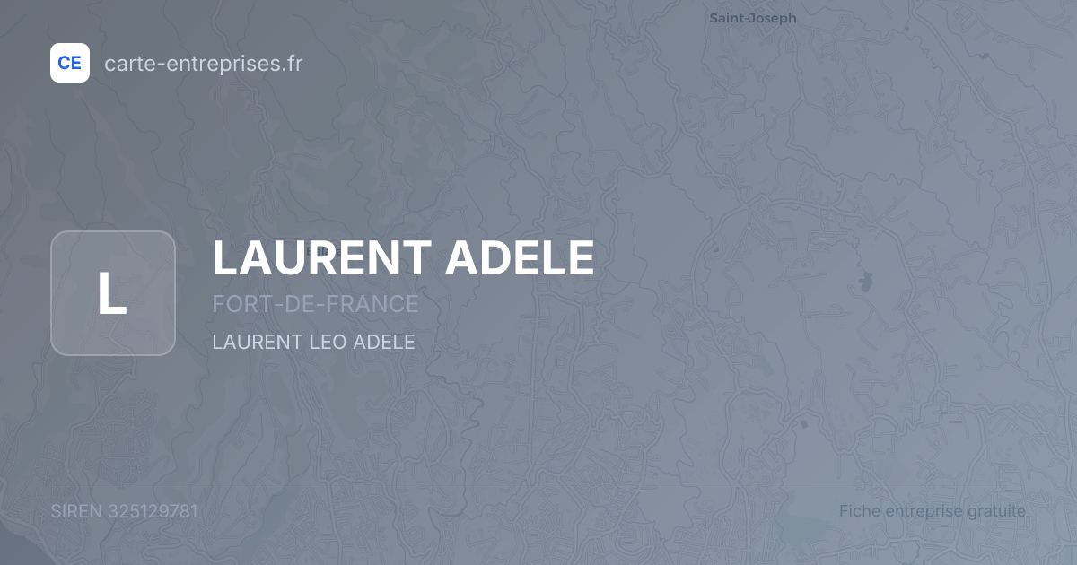 LAURENT ADELE — 325129781 — fiche entreprise
