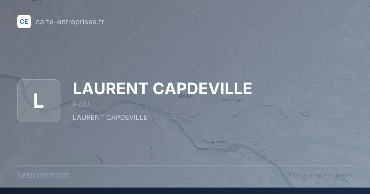 LAURENT CAPDEVILLE — 095970315 — fiche entreprise