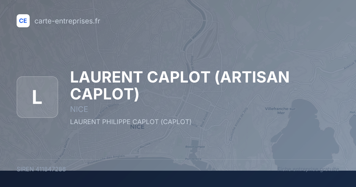 LAURENT CAPLOT (ARTISAN CAPLOT) — 411847288 — fiche entreprise