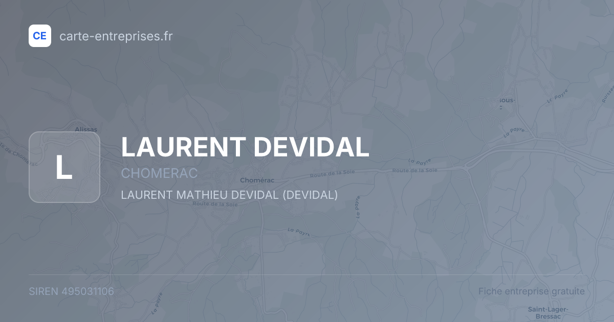LAURENT DEVIDAL — 495031106 — fiche entreprise