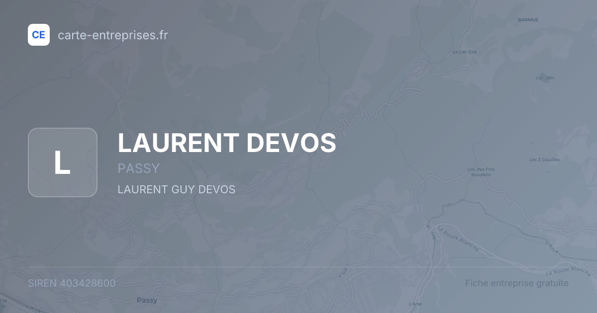 LAURENT DEVOS — 403428600 — fiche entreprise