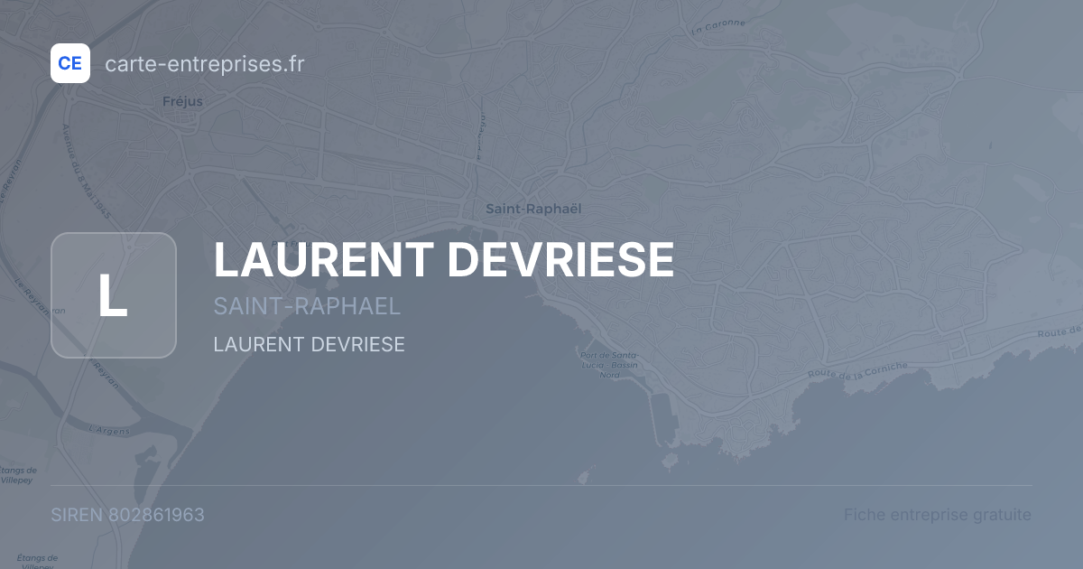 LAURENT DEVRIESE — 802861963 — fiche entreprise