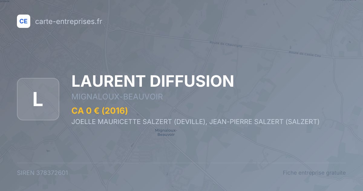 LAURENT DIFFUSION — 378372601 — fiche entreprise
