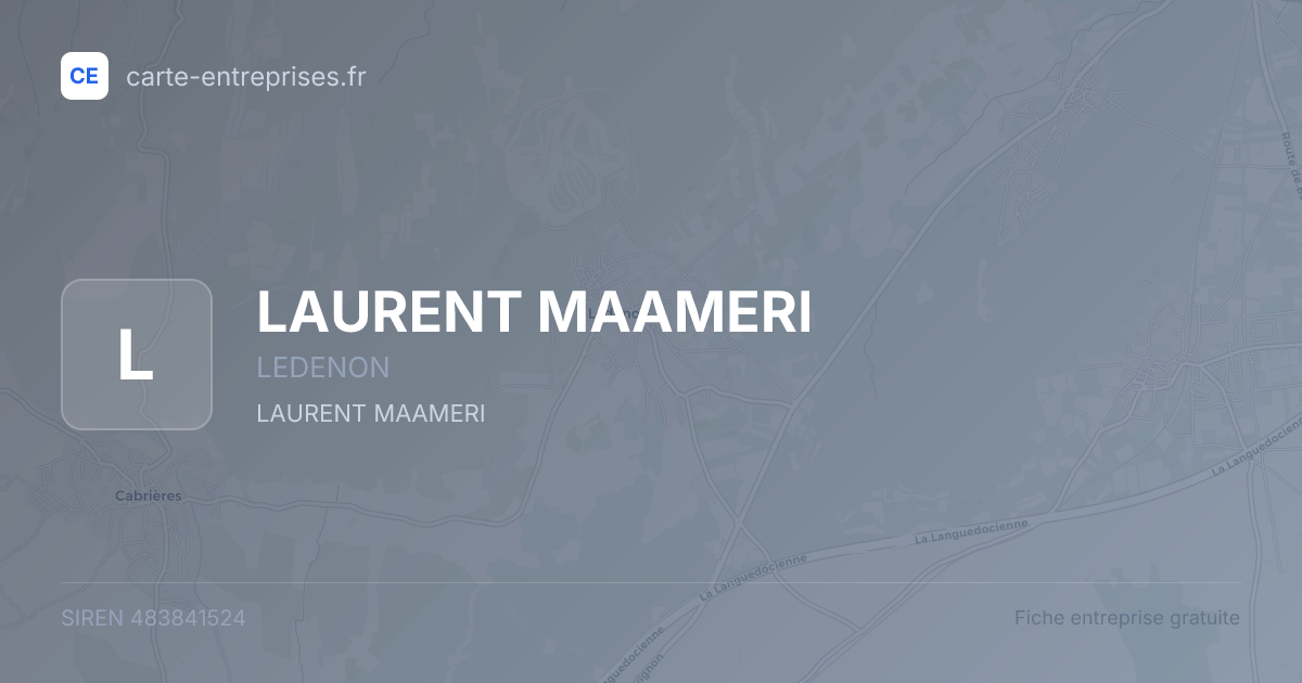LAURENT MAAMERI — 483841524 — fiche entreprise