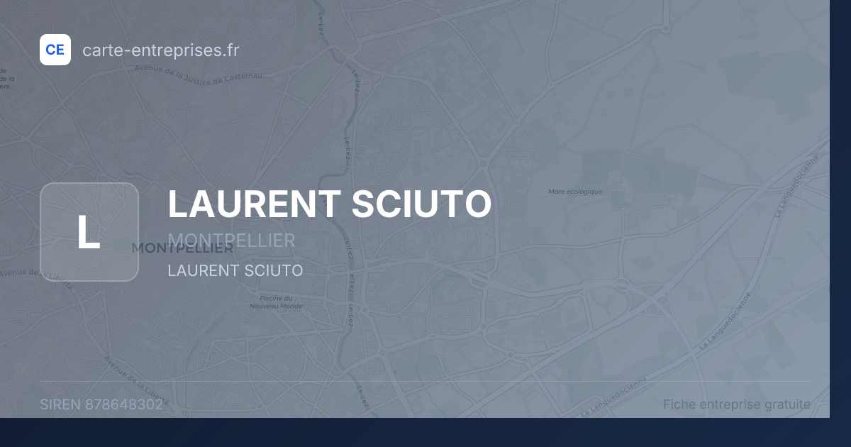 LAURENT SCIUTO — 878648302 — fiche entreprise