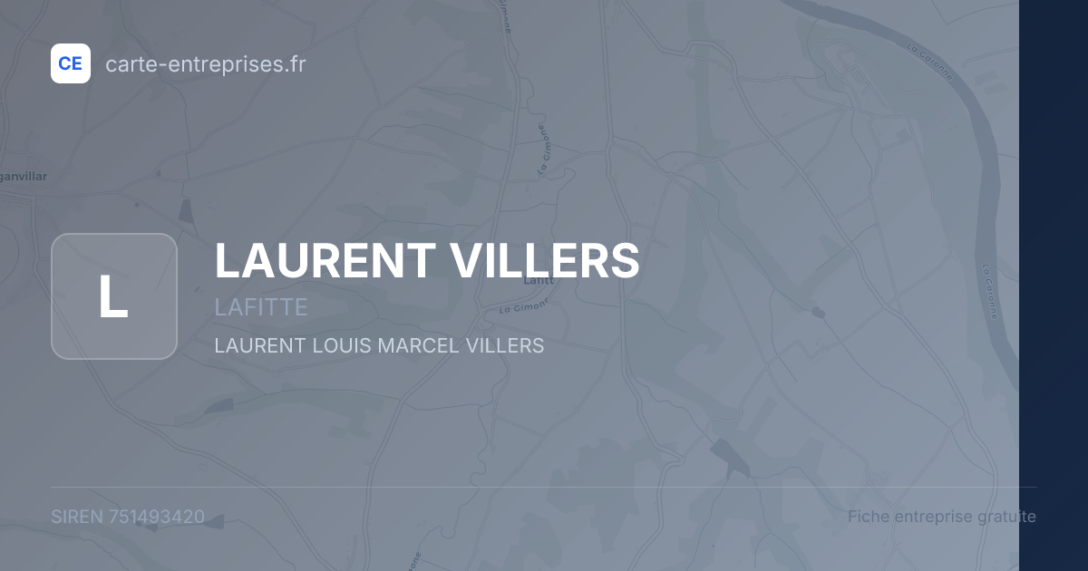 LAURENT VILLERS — 751493420 — fiche entreprise