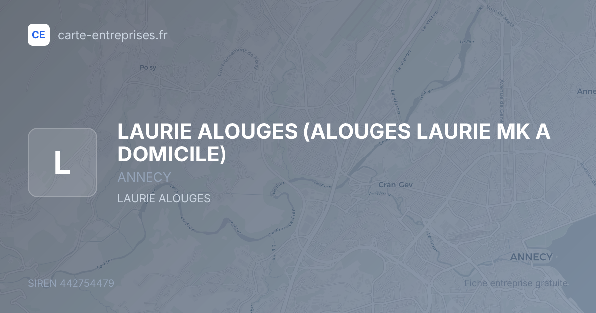 LAURIE ALOUGES (ALOUGES LAURIE MK A DOMICILE) — 442754479 — fiche entreprise