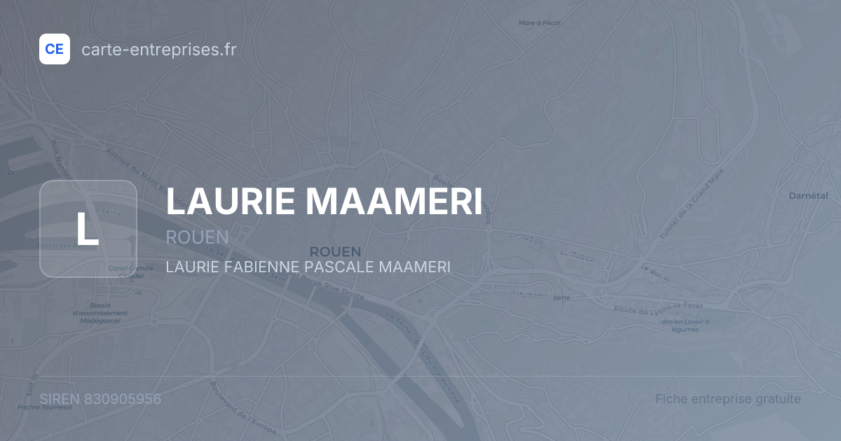 LAURIE MAAMERI — 830905956 — fiche entreprise