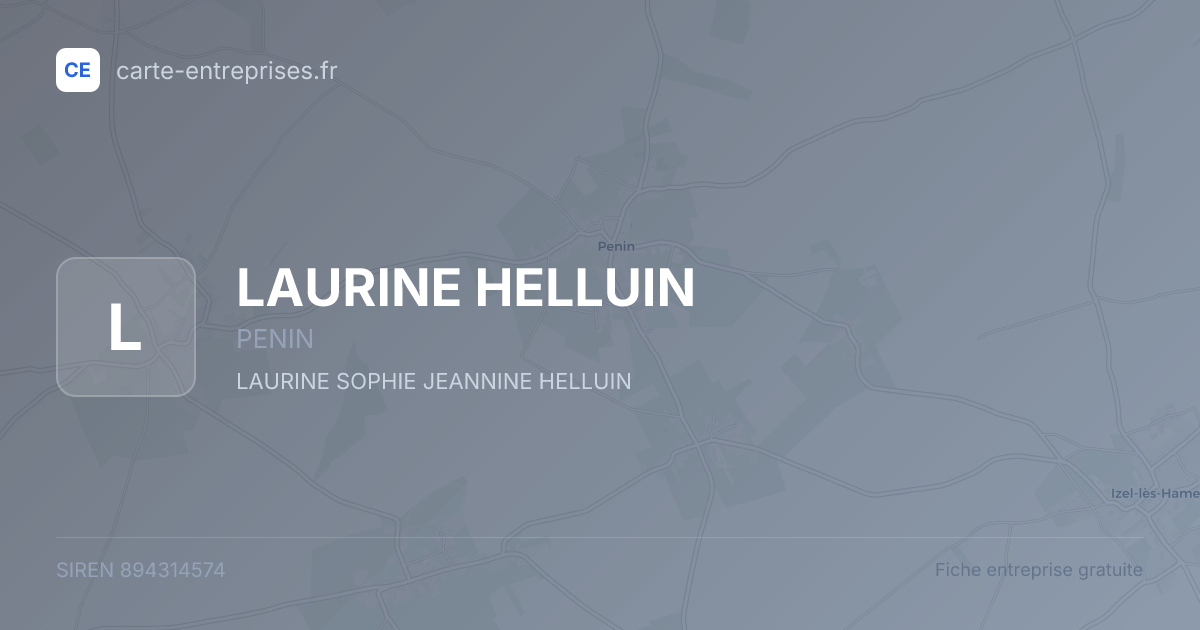 LAURINE HELLUIN — 894314574 — fiche entreprise