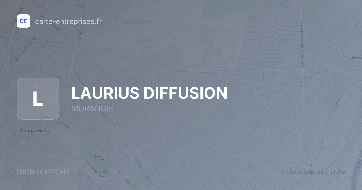 LAURIUS DIFFUSION — 404777047 — fiche entreprise