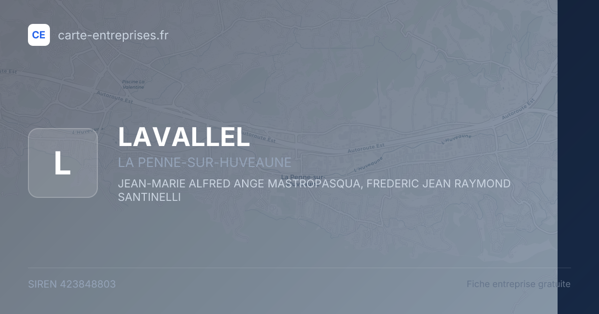 LAVALLEL — 423848803 — fiche entreprise