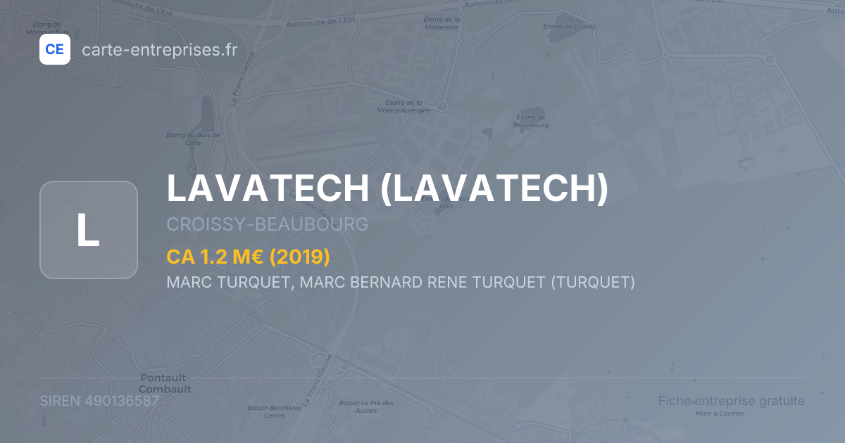 LAVATECH — 490136587 — fiche entreprise